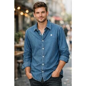 G-Star RAW Correct Valdo Core Denim Shirt - Medium